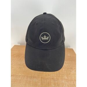 Peter Millar Mens Performance Baseball Cap Black Crown Logo Adjustable Hat OSFA